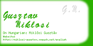 gusztav miklosi business card